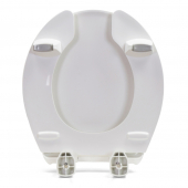 Bemis 2L2050T (White) 2" Lift Medic-Aid Plastic Round Toilet Seat w/ DuraGuard, Heavy-Duty Bemis